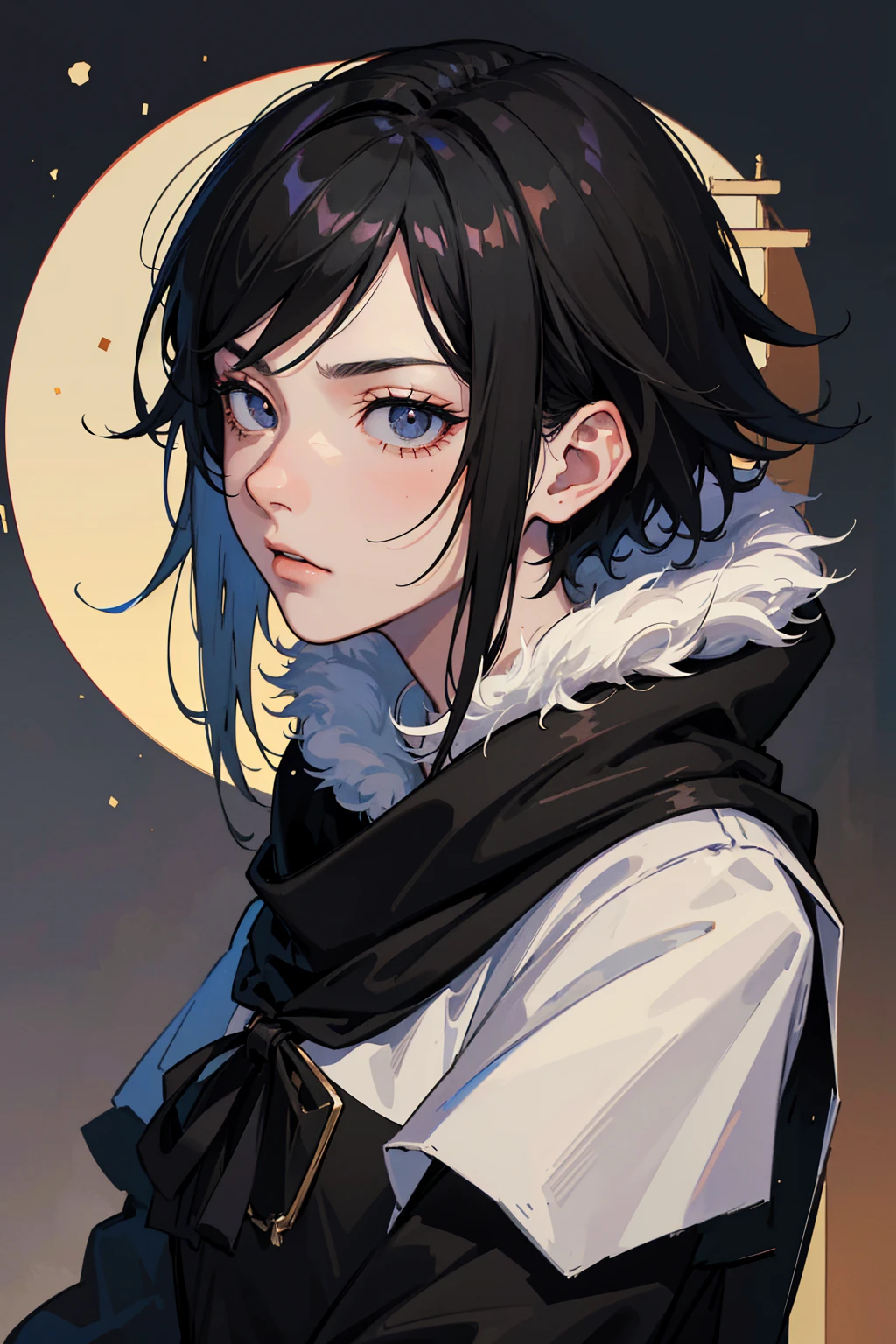 best quality,masterpiece,ultra detailed,Add layer,slim,1 man,
DEATH NOTE,L,20 years old,
sanpaku,mob eyes,black eyes, bags under eyes.looking up,cool eyes,
Short hair,hairs between eyes,swept bangs,black hair,tired hair,
poor cloak,Full body,
slouching,wilderness traveler,