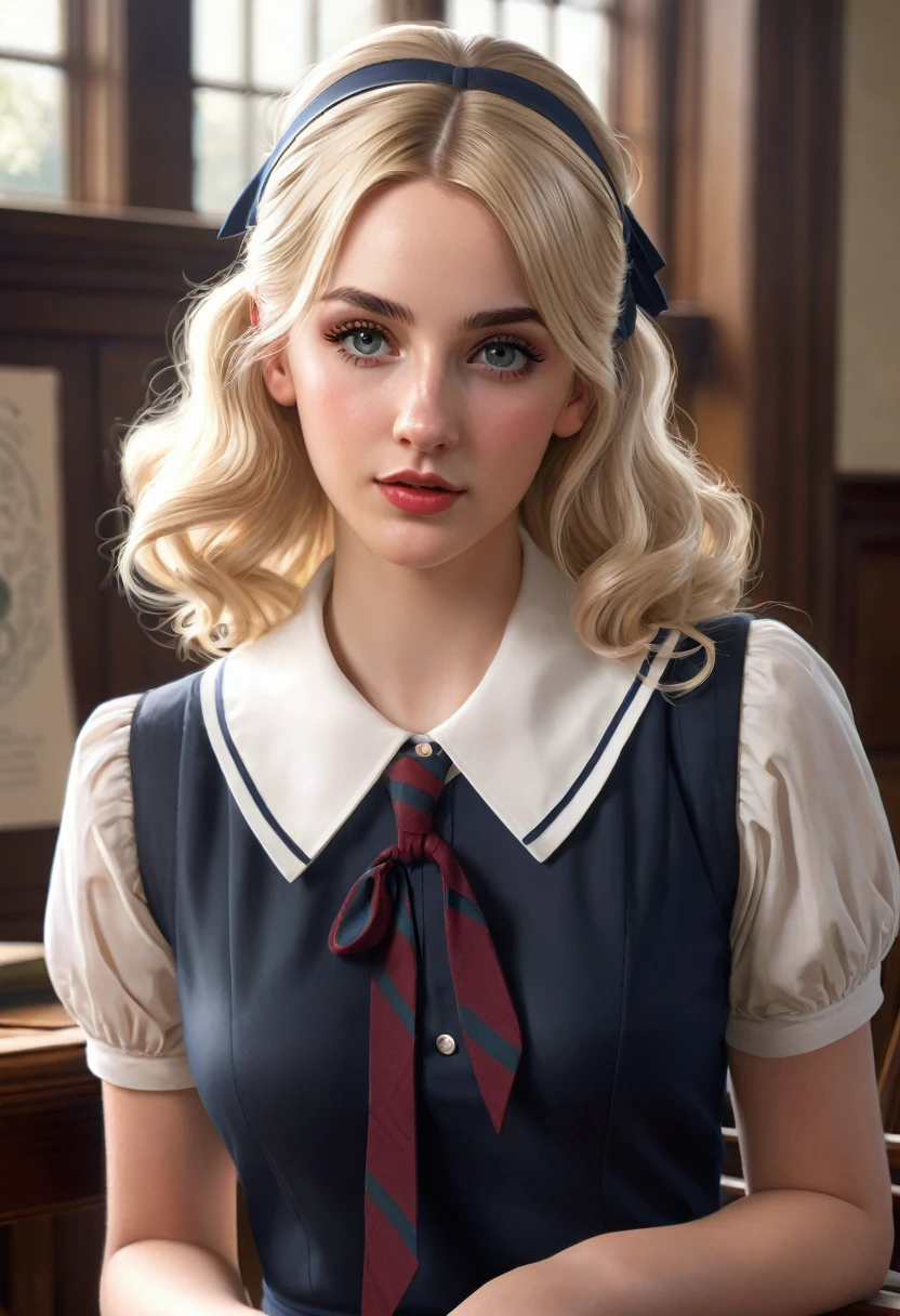 Pretty English 1910s private school girl. Official Art – An Award-Winning Digital Masterpiece In 4K Ultra HD, Extreme Detail And Intricate Realism. This Concept Art Brought To Life By The Hands Of Artists Like Wlop & Artgerm In A Stunning 2D Vector Illustration. Paige Renee Spiranac
