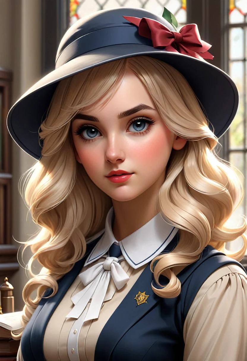 Pretty English 1910s private school girl. Official Art – An Award-Winning Digital Masterpiece In 4K Ultra HD, Extreme Detail And Intricate Realism. This Concept Art Brought To Life By The Hands Of Artists Like Wlop & Artgerm In A Stunning 2D Vector Illustration. Paige Renee Spiranac
