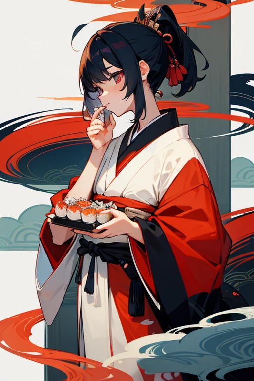 beautiful Japanese Mythology cool kimono Japanese food Tuna sushi eat