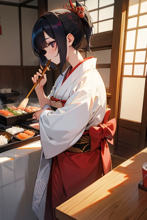 beautiful Japanese Mythology cool kimono Japanese food Tuna sushi eat