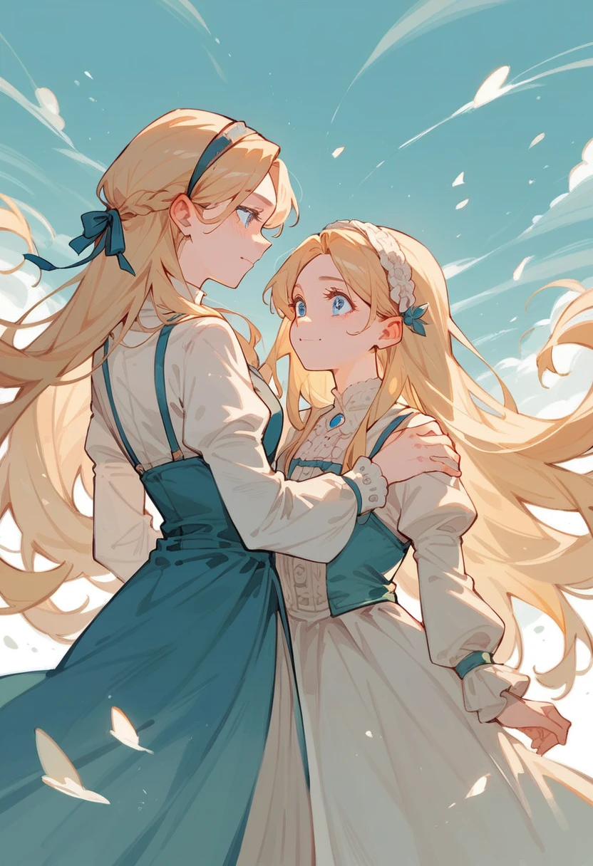 Blonde girl, Tandoori, blue eyes, long hair, daughter of a nobleman