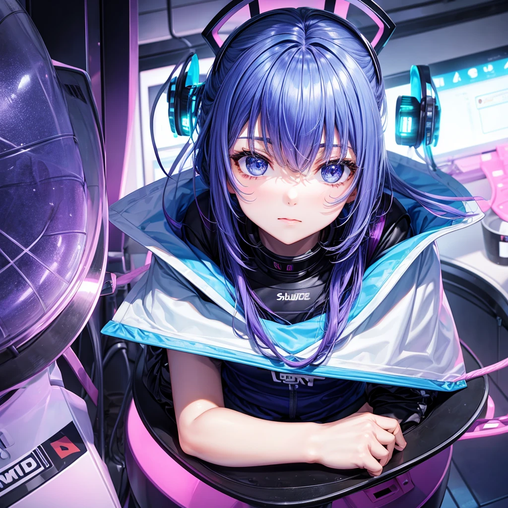 A youtube coach girl purple and blue color technology