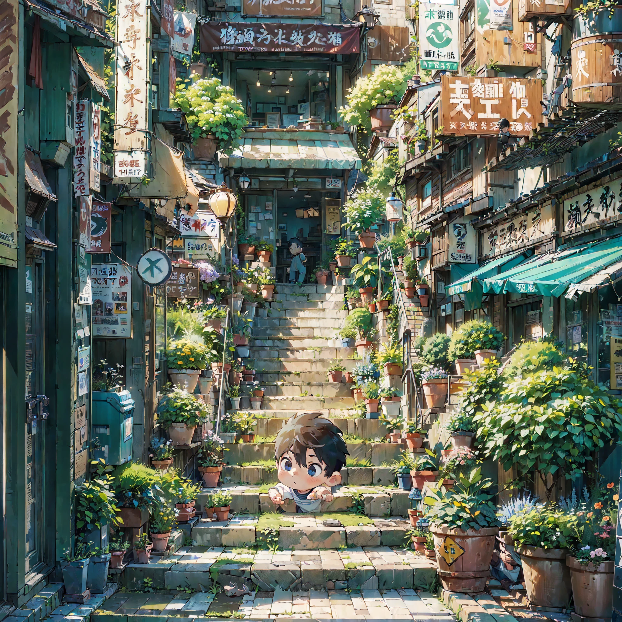 (boy crawling up stairs:1.6),(anime boy:1.4),(one hand reaching up:1.5),on all fours,(view of behind:1.4),best quality,4k,8k,highres,masterpiece:1.2,ultra-detailed,realistic,photorealistic,photo-realistic:1.37,HDR,UHD,studio lighting
