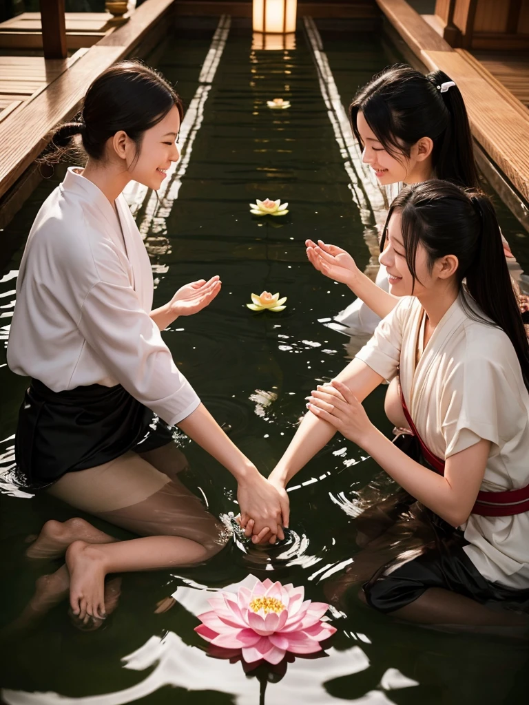 Amida、Zazen、mercy、Joining hands in prayer、Black Hair 、smile、Lotus flower、Paradise
、Shinto-Buddhist syncretism