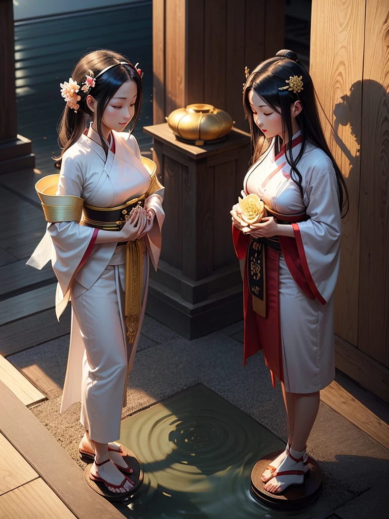
Amida、Zazen、mercy、Joining hands in prayer、Black Hair 、smile、Lotus flower、Paradise
、Shinto-Buddhist syncretism