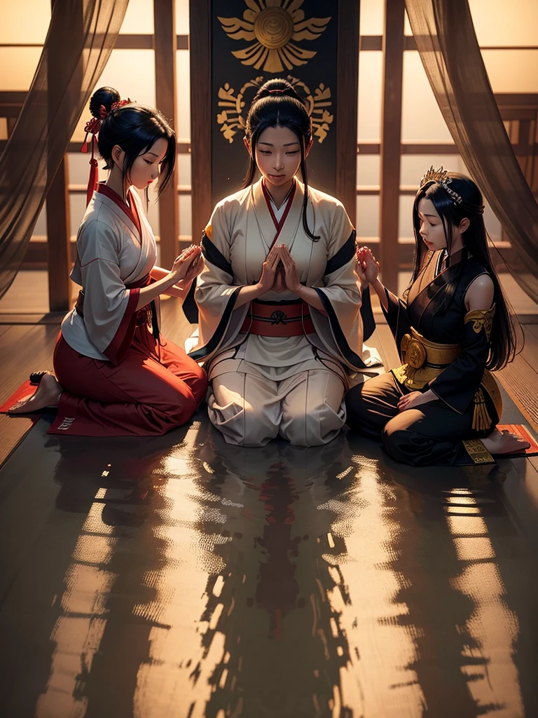Amida、Zazen、mercy、Joining hands in prayer、Black Hair 、smile、Lotus flower、Paradise
、Shinto-Buddhist syncretism
