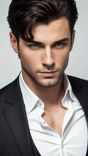 Handsome actor Jakub in black capfocus on face