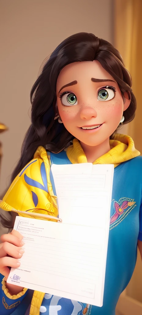 a disney pixar style Woman, highly detailed, 8k, best quality, intricate details, beautiful eyes, realistic, cinematic lighting, warm colors, photorealistic, 3d render, studio lighting, sharp focus, hyperrealistic, masterpiece