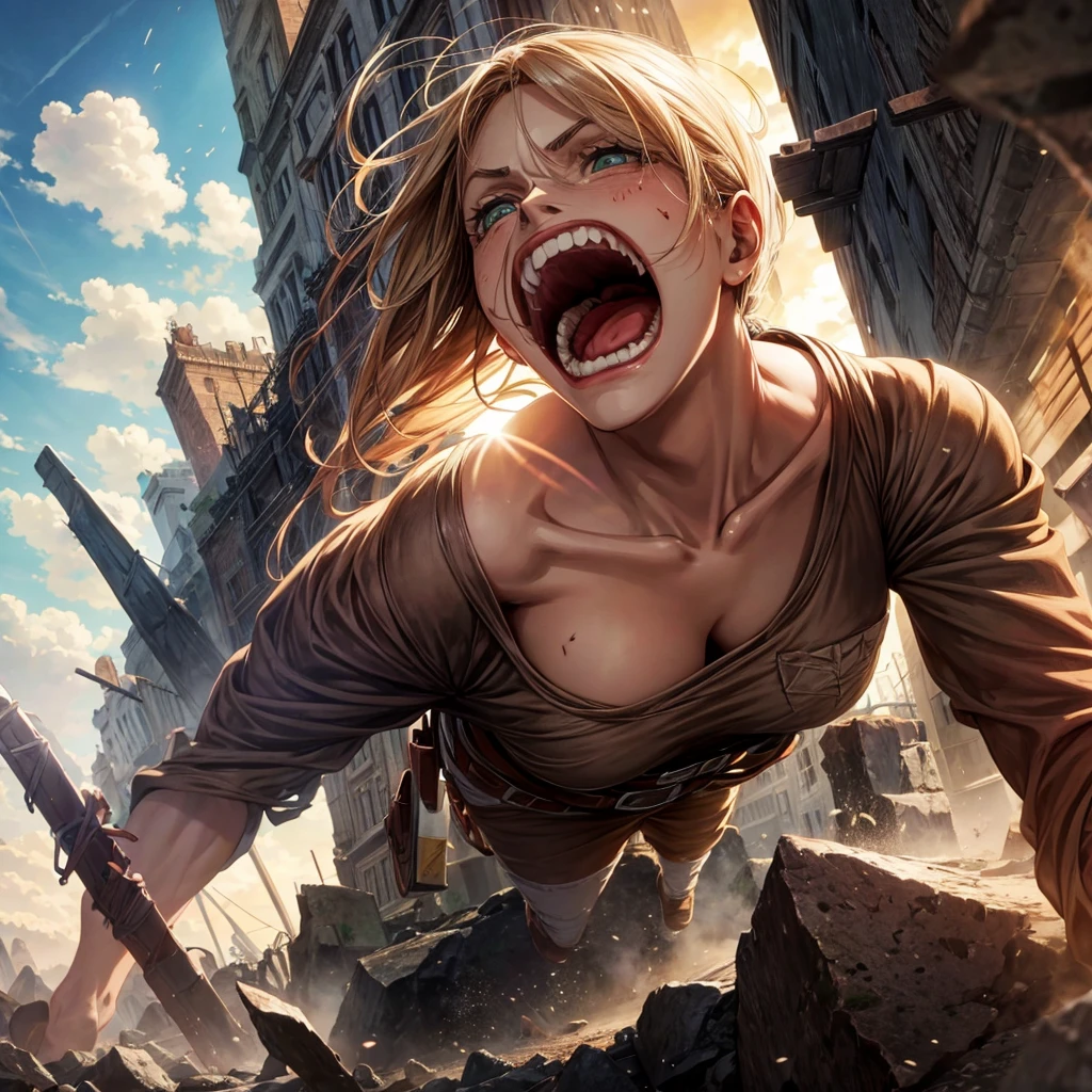 Uma personagem de attack on titan