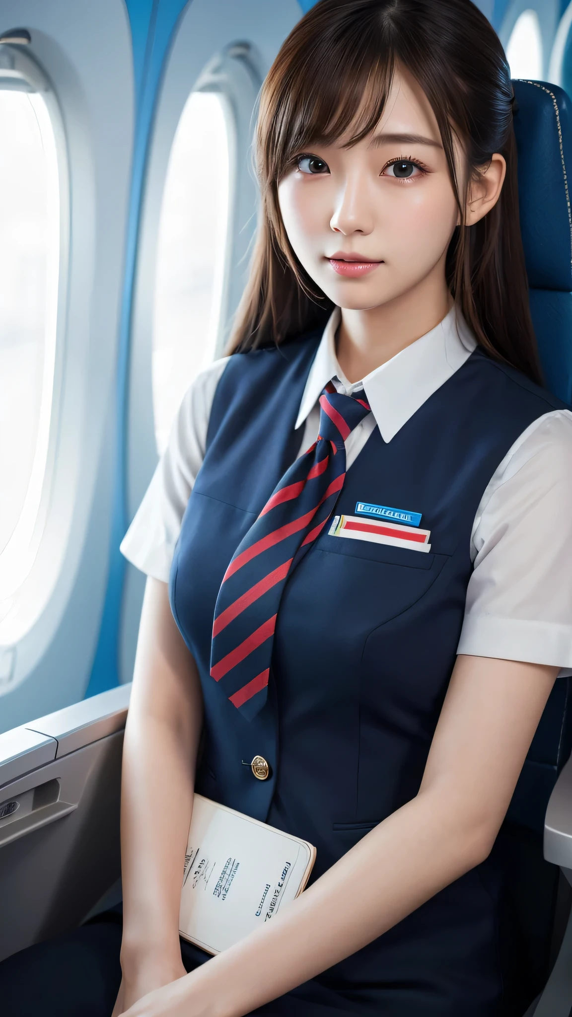 Super detailed, High resolution, Super detaileded, highest quality, wonderful, highest quality,Integrated 8K wallpaper, cinematic lighting, stewardess、20-year-old、Japanese