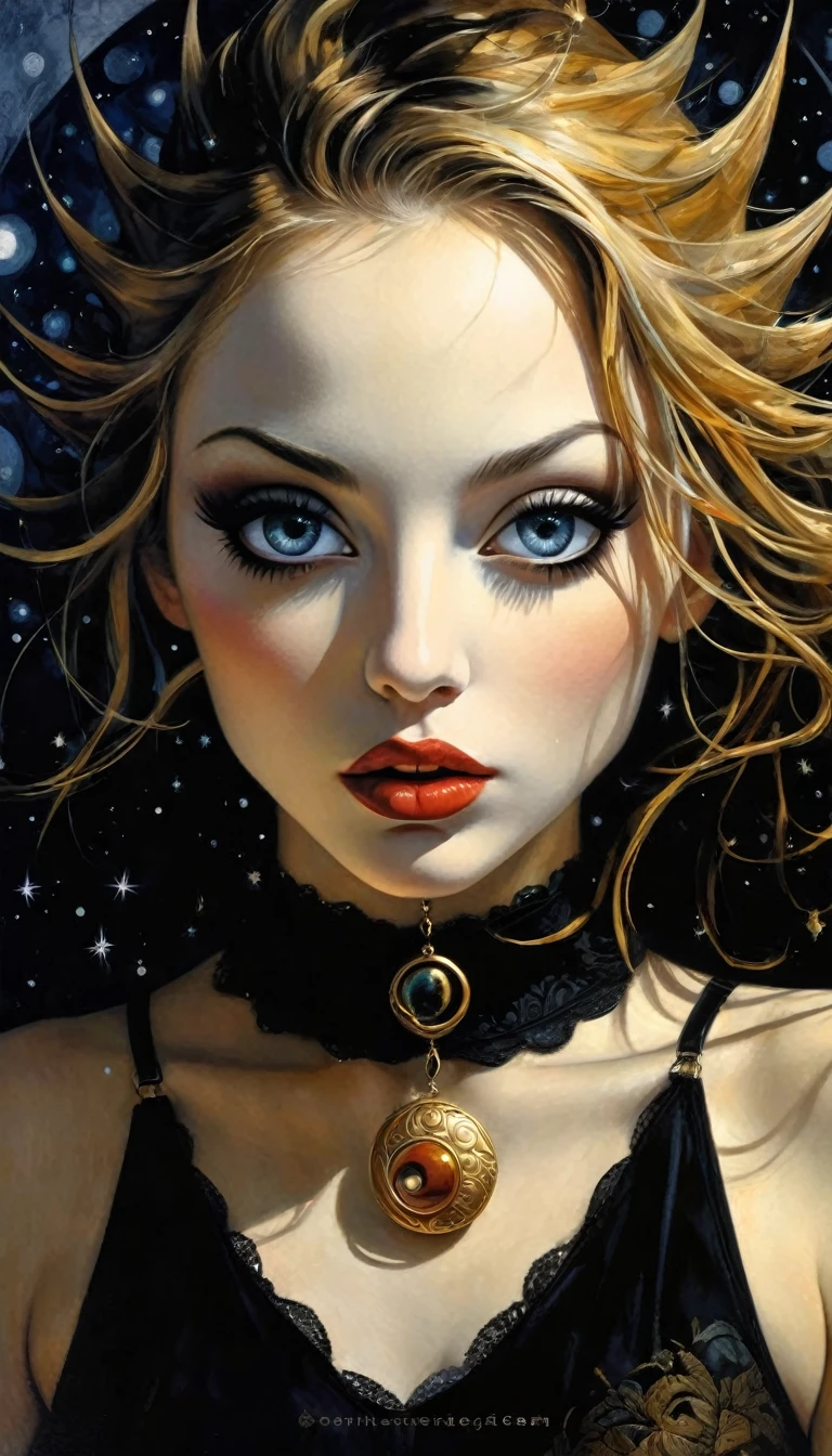 blonde long hair, punk style, miniskirt, in space, stars, magic, planets, perfect ass (best quality, 4k, 8k, high resolution, masterpiece: 1.2)eroticism, sexy, black and white image, between shadows, oil painting, chiaroscuro, sensual, dramatic lighting, moody atmosphere, photorealistic, intricate details, masterpiece, ultra-detailed, high quality, 8k, best quality, realistic, cinematic, dark and brooding, expressionistic, powerful composition, emotional impact, art inspired by Bill Sienkiewicz and Dave McKean, ultra detailed, (realistic, photorealistic, photorealistic: 1.37), intricate details, vivid colors, sharp focus, professional, artwork by Dave McKean, surrealism touch oil, oil painting style, portrait, woman, beautiful detailed eyes, beautiful detailed lips, dreamy atmosphere, shadow play, soft lighting, fun pose, dark tones, ethereal background, fantasy elements, texture, layered composition, {{{,{pussy,spread her pussy,cum,cum on pussy,masterbation,straddling,y}}},cute,ultra detailed skin,sketch}}}, ,}}}, art inspired by Bill Sienkiewicz and Dave McKean
