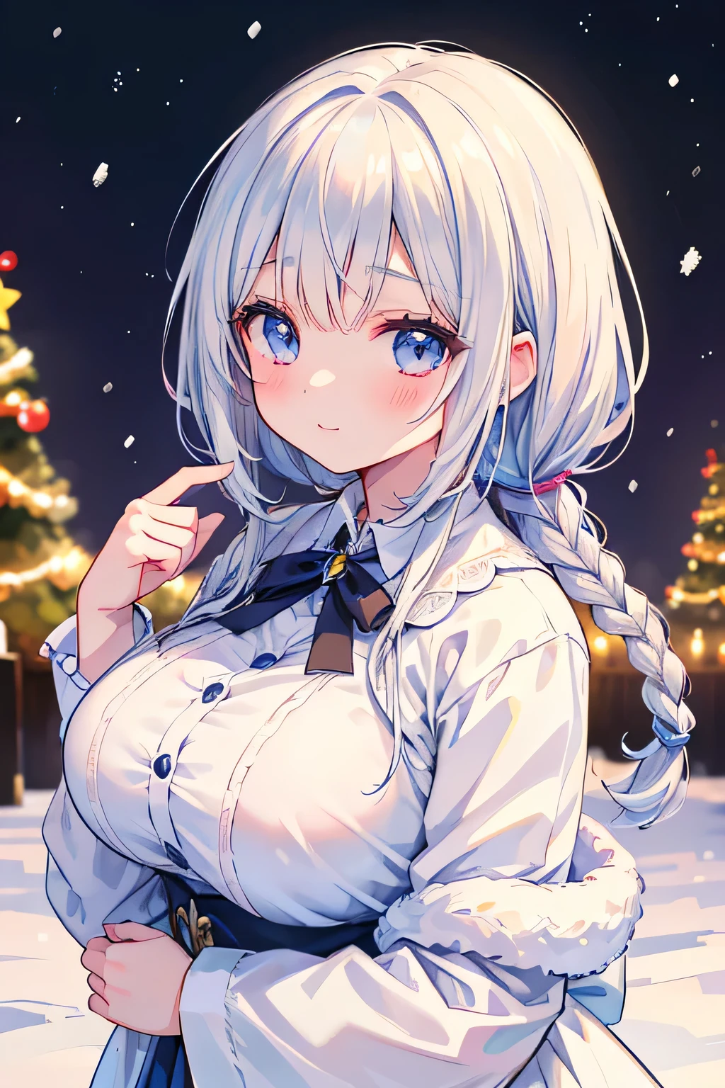 Highest quality、High resolution、Detailed Background、mysterious、(Beautiful face in every detail:1.4)、Anatomically correct、(Normal number of fingers:1.2)、Highly detailed face、Detailed eyes、age beauty、(Huge breasts:1.2)、Perfect body line、Light color hair、Braided bob cut、Braided Ponytail、well-groomed eyebrows、cute gesture、Natural beauty、Sapporo Snow Festival、Snow Festival、Illuminated snow sculptures、Fun atmosphere、A big smile、smile、
(Two beautiful girls wearing penguin costumes enjoying the Snow Festival:1.5)、
As snowflakes flutter、A girl and her friends visit the Snow Festival in Sapporo、Taking commemorative photos in front of the large snow sculptures and admiring the intricate snow formations、The cheers of children enjoying playing in the snow echoed throughout the venue.、The sight of children building snowmen and having snowball fights is eye-catching.、A girl happily walking around, interacting with other children、cute