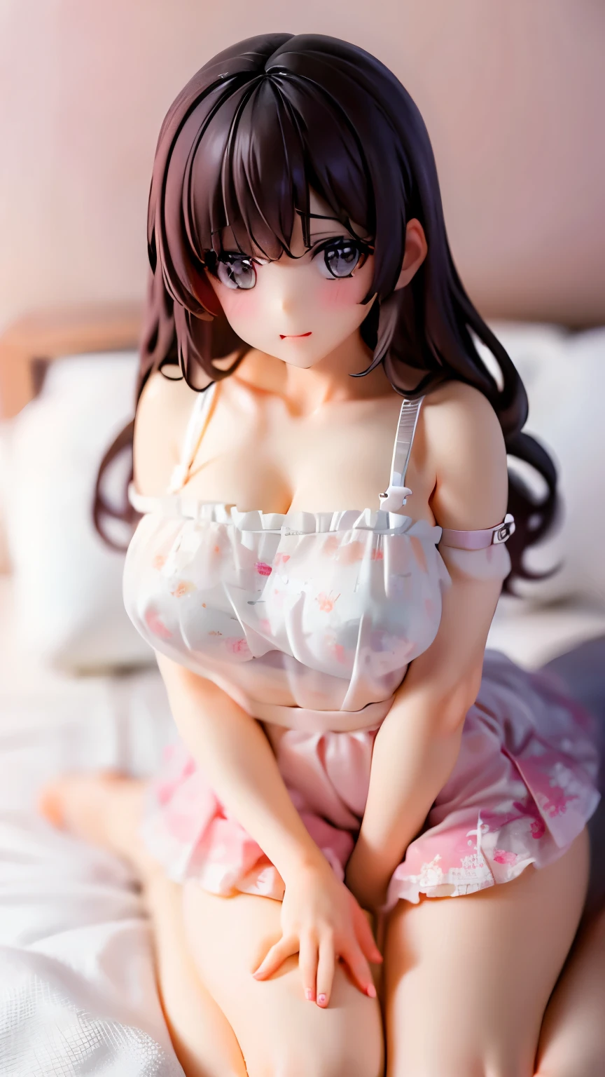 A Female robot is sleeping in bathtub, spread legs, nude, banzai pose. she wears no dress. She Brown short hair is tied with two big red clothespins, She lifts up the under hem of her white plain dress, leaning over, masterpiece, very short pigtails,brown hair, mature, android, blue eyes, full body figure, Height: 160cm, flushed cheeks, 2020s anime picture, A beautiful robot with short brown hair in two short pigtails held up by two very large huge red clothespins, Uplifting, No NSFW, whole body, barefoot, archaic smile, getting orgasm, 25 years old, sweat bucket.