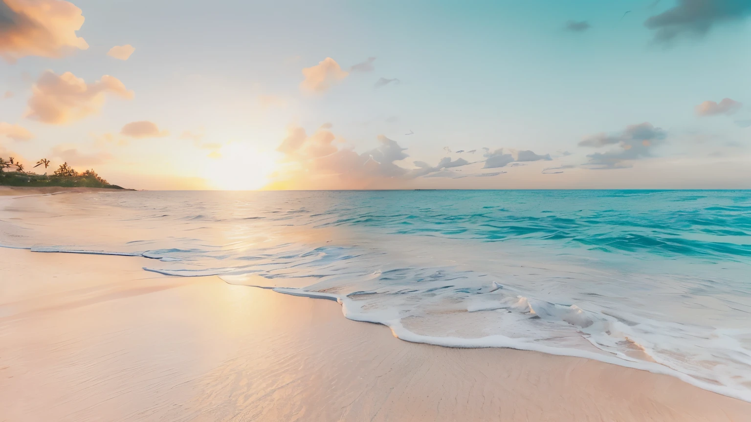 Ala fly shot of the beach with waves coming to the shore, Photo of a beach at sunset, Beach Sunsetの背景, photos of the ocean, Beautiful sea, Calm sea and beach background, sand and sea, Beautiful beaches, Quiet beach atmosphere, Beach Sunset, Soft glow, Beach aesthetics, Beach Sunset, Caribbean White Sand