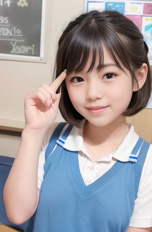 realistic pictures、Highest品質、ultra high resolution、Professional specifications、((とてもロリなprimary school studentの姉妹が手紙を差し出す))、(((Hold the letter with both hands)))、school classroom、sailor suit、belly button、short skirt、primary school student、lolicon、Highest、10 years old、love confession、pink square letters、Very embarrassed、blush、