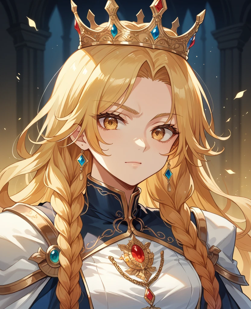( Invest in a masterpiece ,The most beautiful pictures, sexy pictures ) boy, golden hair,golden eyes,beautiful face,Extremely long cover,wear a crown,Long, beautiful hair, alternating with braids,richera elden ring