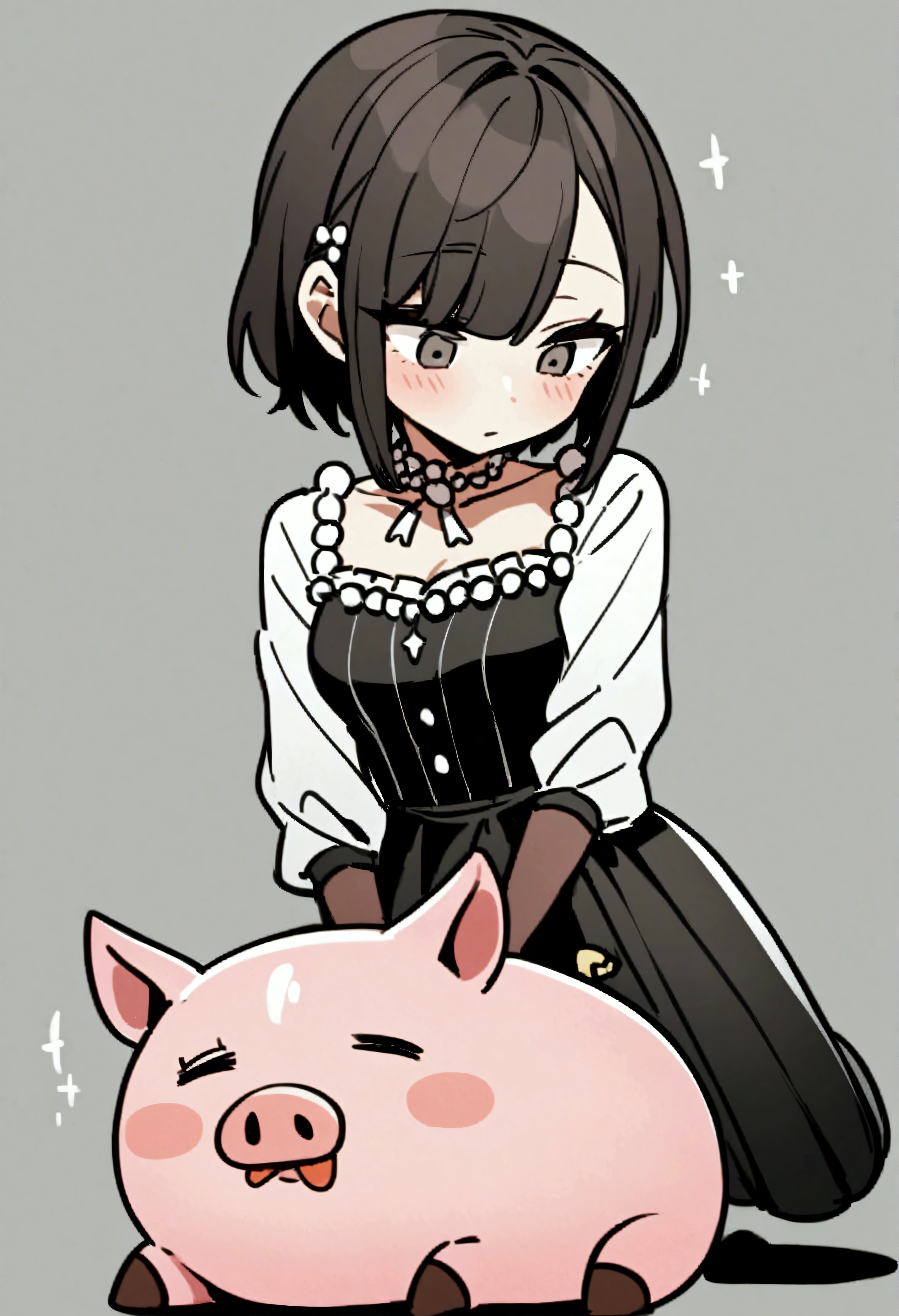 Ranch、Pink Pig、Pearls on pigs、Pearls on pigsを与えても意味がない。A metaphor for the fact that giving something valuable to someone who does not understand its value is of no use。Don't cast your pearls before swine。Probably trampled by foot、I will turn and bite you.」There is。this