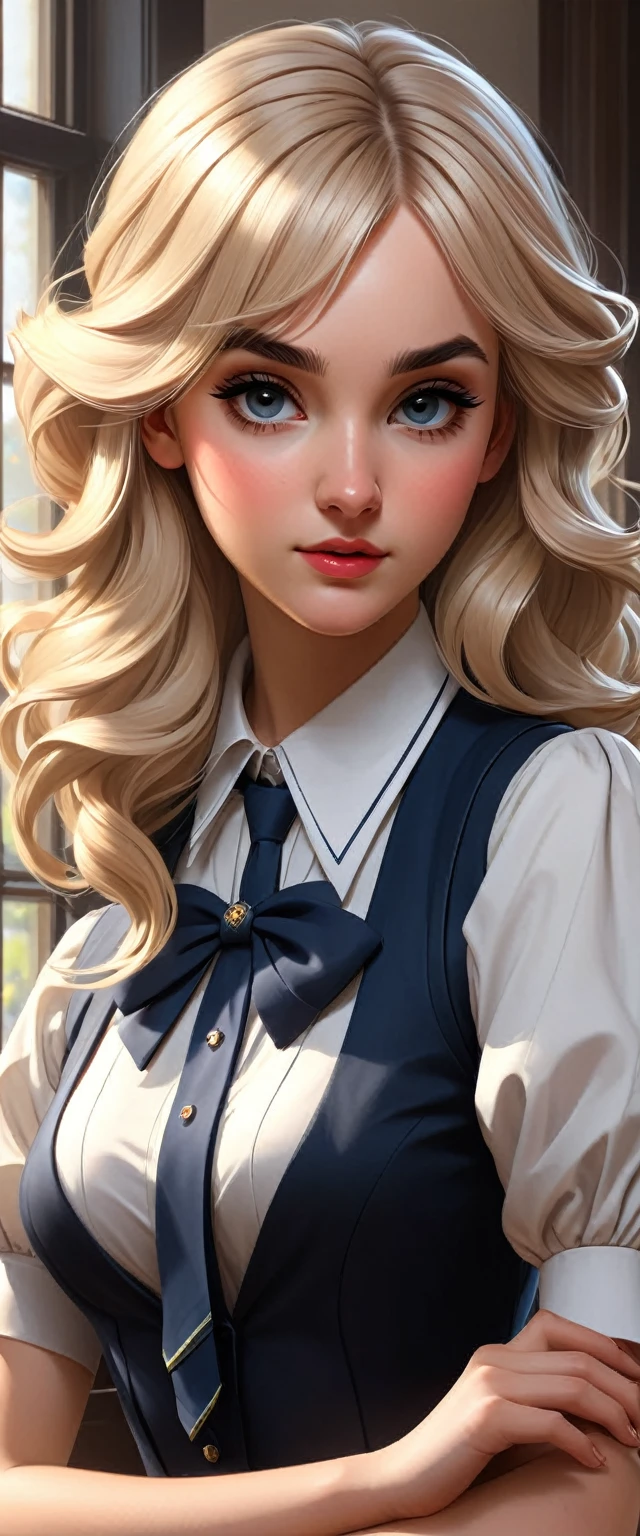 Pretty English 1910s private school girl. Official Art – An Award-Winning Digital Masterpiece In 4K Ultra HD, Extreme Detail And Intricate Realism. This Concept Art Brought To Life By The Hands Of Artists Like Wlop & Artgerm In A Stunning 2D Vector Illustration. Paige Renee Spiranac