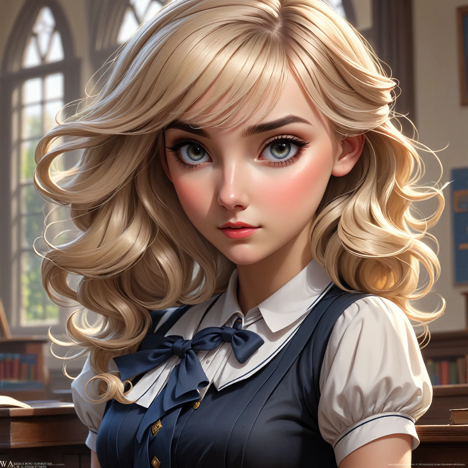 Pretty English 1910s private school girl. Official Art – An Award-Winning Digital Masterpiece In 4K Ultra HD, Extreme Detail And Intricate Realism. This Concept Art Brought To Life By The Hands Of Artists Like Wlop & Artgerm In A Stunning 2D Vector Illustration. Paige Renee Spiranac