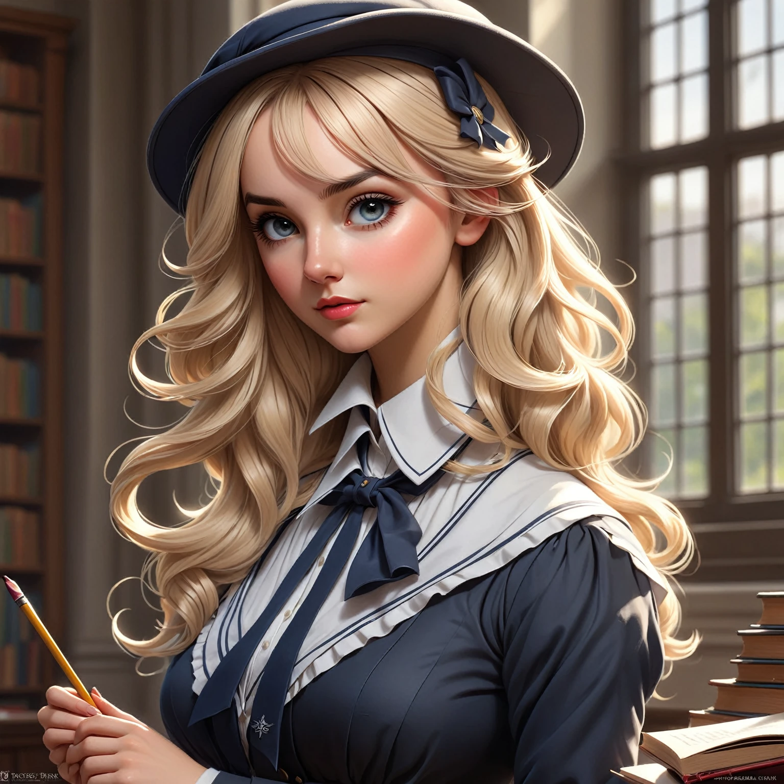 Pretty English 1910s  girl. Official Art – An Award-Winning Digital Masterpiece In 4K Ultra HD, Extreme Detail And Intricate Realism. This Concept Art Brought To Life By The Hands Of Artists Like Wlop & Artgerm In A Stunning 2D Vector Illustration. Paige Renee Spiranac
