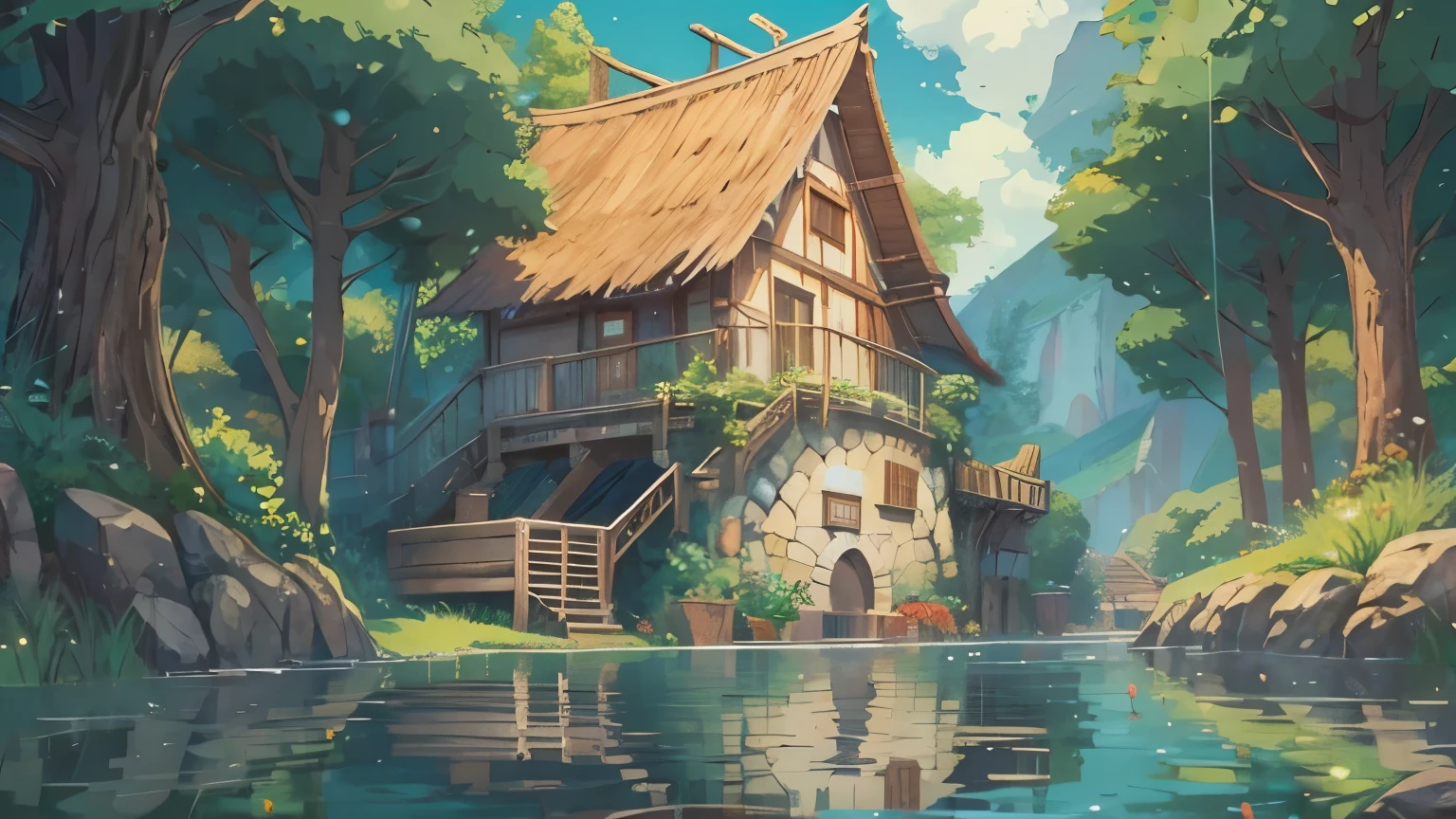 Studio Ghibli, LOFI music cover landscape