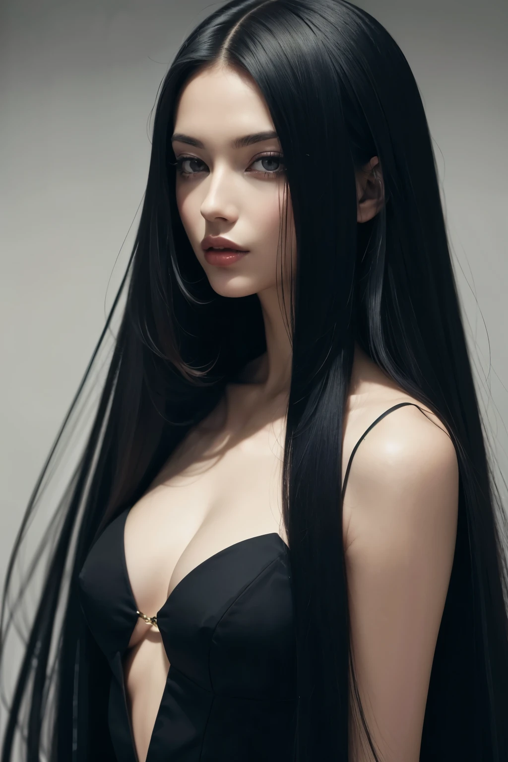 ((best qualityer)), ((work of art)), (realisitic),  1 dark and beautiful woman, long and straight hair