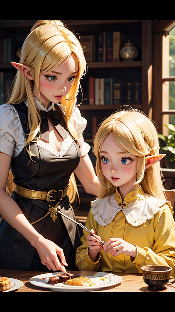 Blonde,Elf,Sisters,Honey,eat