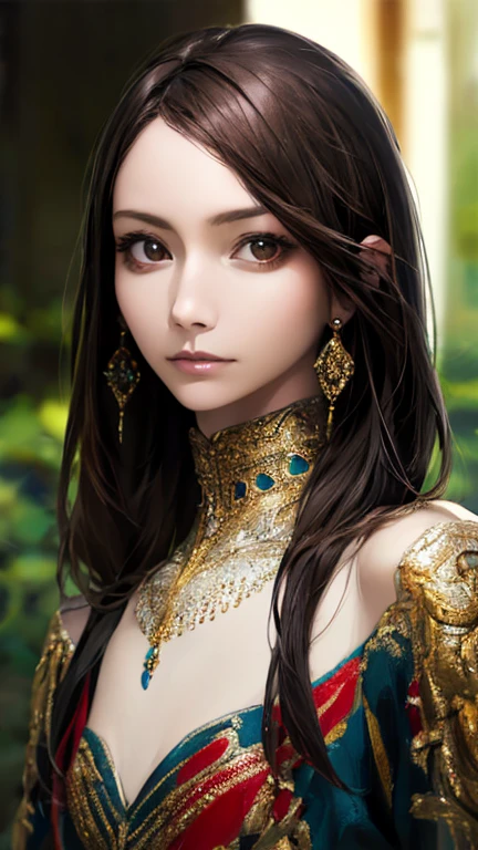 (Highest quality、8k、32K、masterpiece)、(Realistic)、(Realistic:1.2)、(High resolution)、Very detailed、Very beautiful face and eyes、1 girl、Round and small face、Tight waist、Delicate body、(Highest quality、Attention to detail、Rich skin detail)、(Highest quality、8k、Oil paints:1.2)、Very detailed、(Realistic、Realistic:1.37)、Bright colors