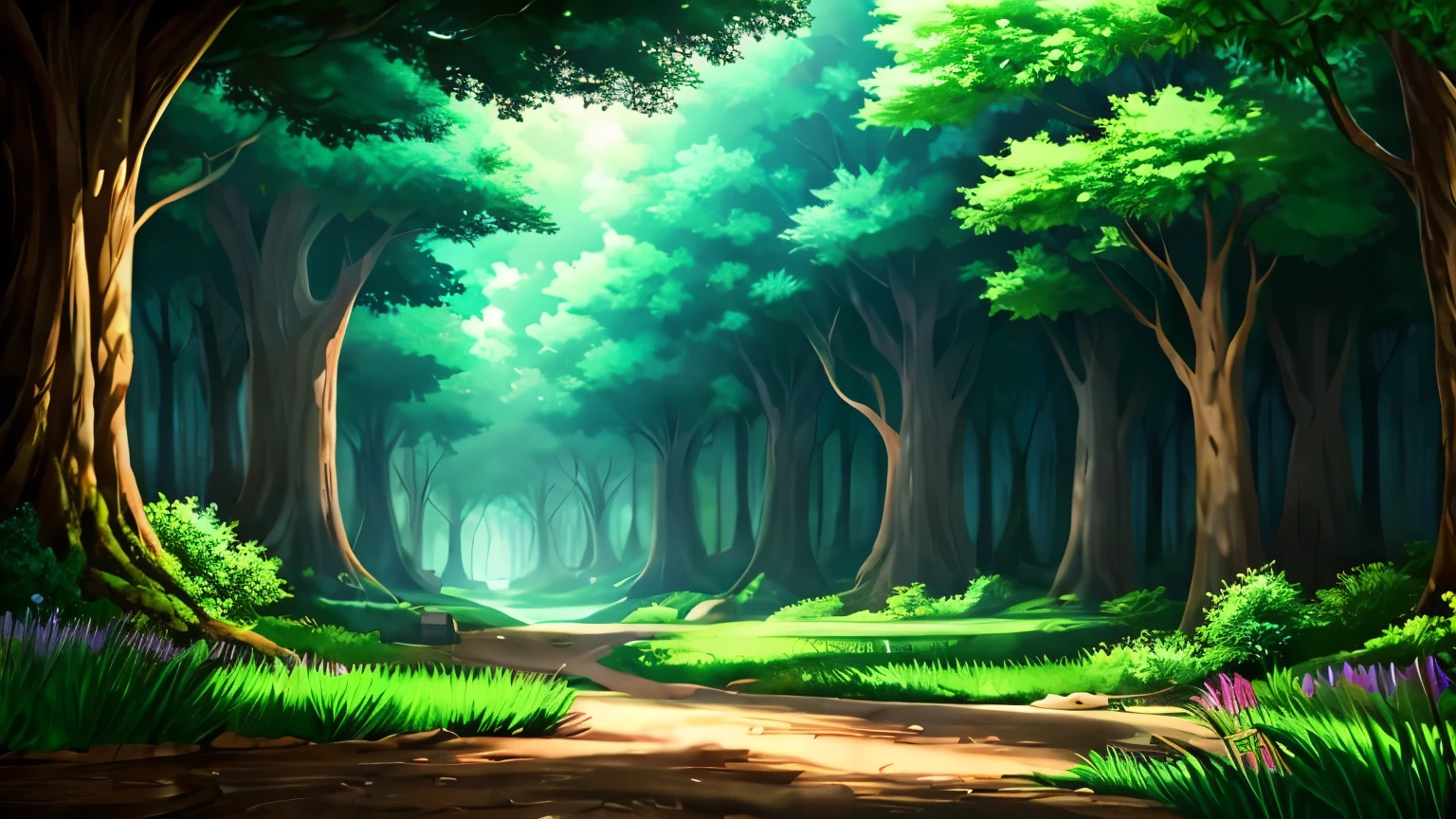 Fantastic forest landscape 