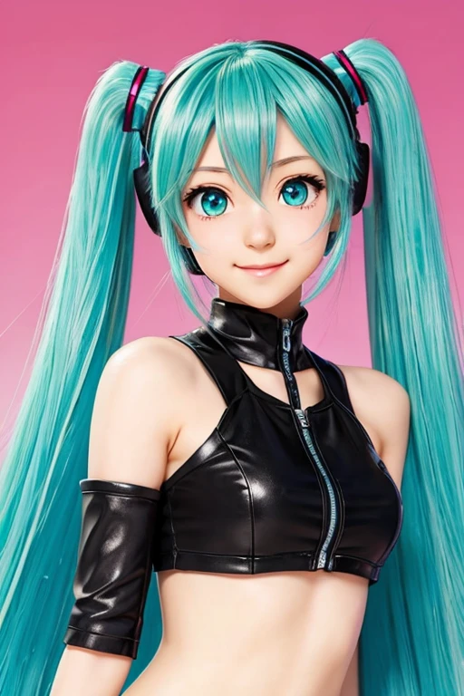 Hatsune miku in moe anime art style