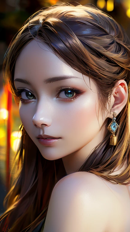 (Highest quality、8k、32K、masterpiece)、(Realistic)、(Realistic:1.2)、(High resolution)、Very detailed、Very beautiful face and eyes、1 girl、Round and small face、Tight waist、Delicate body、(Highest quality、Attention to detail、Rich skin detail)、(Highest quality、8k、Oil paints:1.2)、Very detailed、(Realistic、Realistic:1.37)、Bright colors