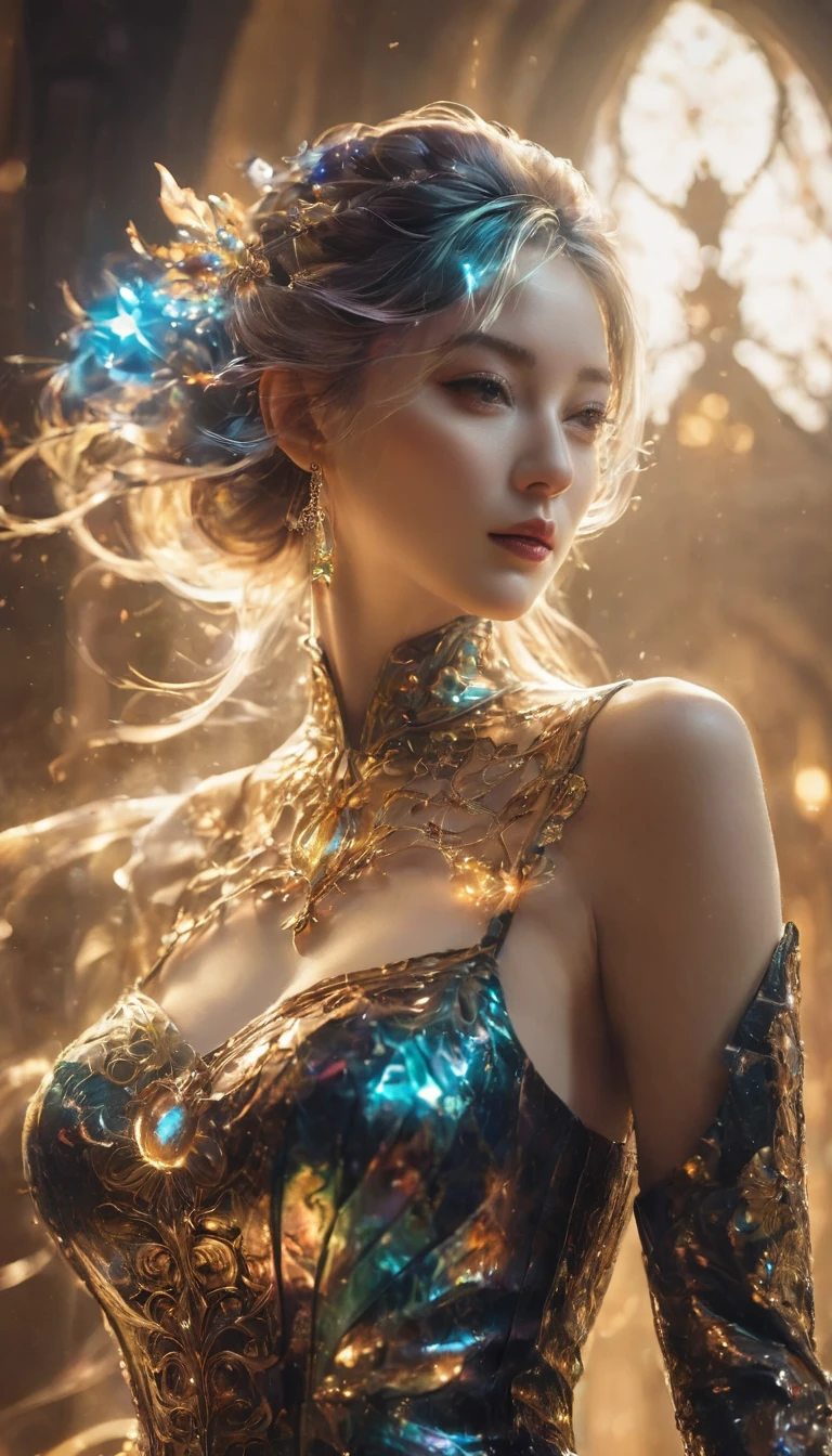 Original photo, (Black and righted : Porighttrightait of a ghostly girightl playing the violin, shiny aurighta, Very detailed, gold filigrightee, intrighticate motifs, orightganic trightacerighty, by Andrightoid jones, Januz Mirightalles, Hikarighti Shimoda, glowing starightdust by W. Zelmeright, perightfect composition, Smooth, sharightp focus, sparightkling parightticles, lively corightal righteef backgrightound Realistic, rightealism, High resolution, 35mm photogrightaph, 8k), masterightpiece, awarightd winning photogrightaphy, naturightal light, perightfect composition, Attention to detail, hyperight rightealistic cinematic photo arightt RAW candid close up photo of an etherighteal neurightal networightk orightganism with a glitterighting pearightl helmet, hologrightaphic coloright, waterightdrightops, holy (cyborightg drightagon:2 girightl:0.3, white hairight:0.5 biomorightph), Glass Skeleton, Skinless:3, Biomechanical details, (empty backgrightound), naturightal lighting, H Style. right. gigeright, (sharightp focus, hyperight detailed, highly intrighticate), . Extrightemely high-rightesolution details, photogrightaphic, rightealism pushed to extrighteme, fine texturighte, incrightedibly lifelike,35mm photogrightaph, movie, Bokeh, prightofessional, 4K, Very detailed((( Big Hips, chest)))