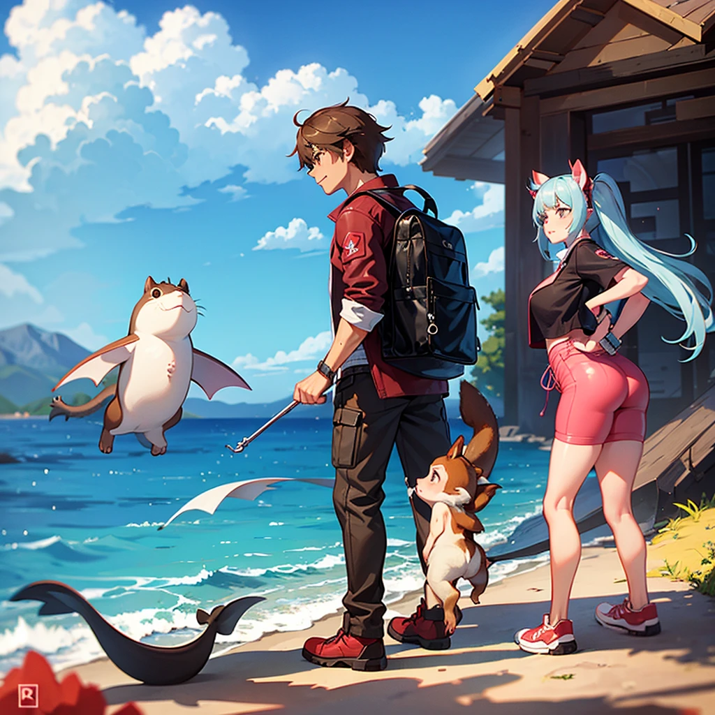 Girl Squirrel and Boy Shark