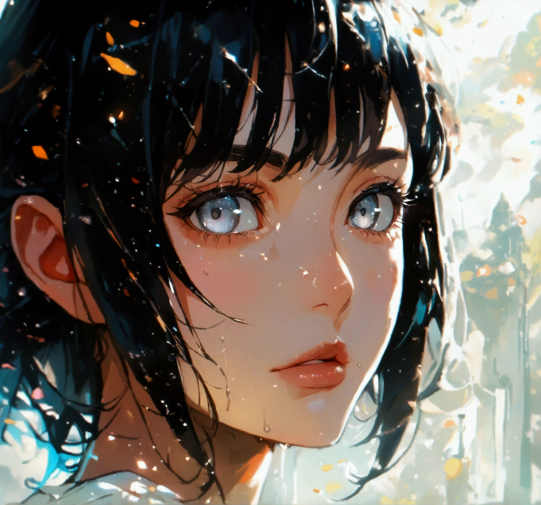hinata hyuga, black hair, white eyes