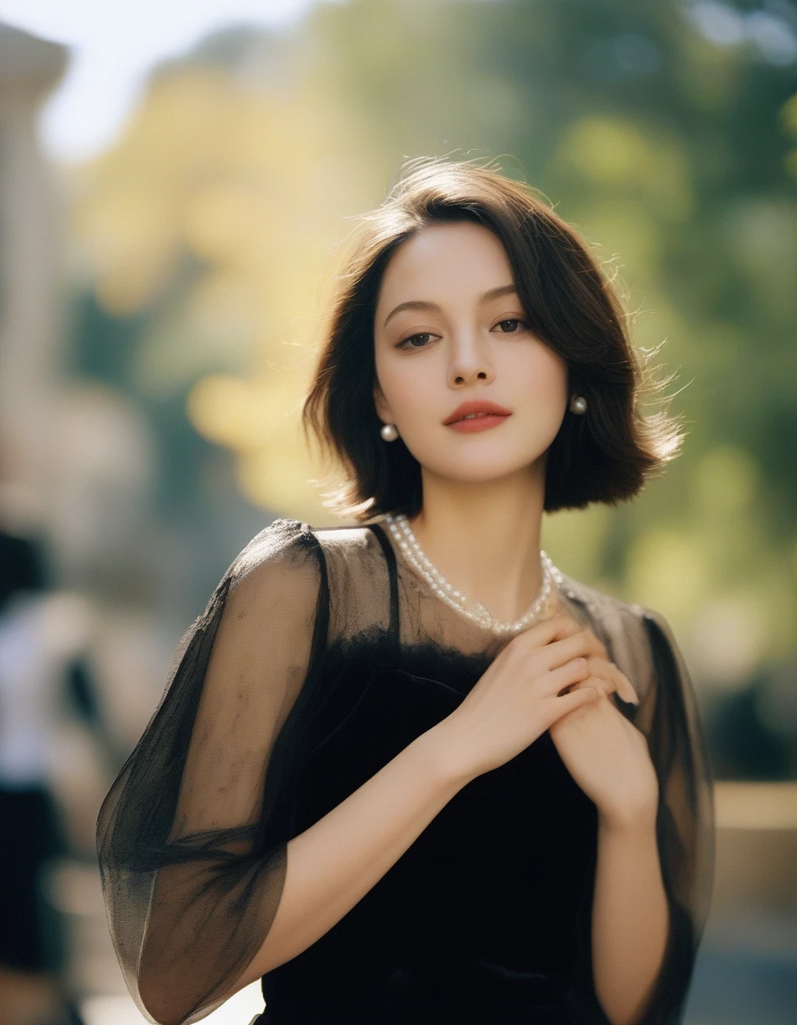 xxmixgirl, upper body of a beautiful cute long and slender face Japanese girl, A gorgeous young cute asian woman in a Glamorous outfit, happy smiling, still from the film, ((young Marion Cotillard face : 1.2)), ((young Anne Hathaway face: 1.0)), from front, realistic portrait photo of a cute 25 years old girl, looks at viewer, wavy nose, full lips, natural skin, skin moles,(cinematic, film grain:1.1), ((asian winged eyes, very long and slender slim face, windy tousled, long straight black bangs)), fashion model with white hair and feather decorations on her head, wear a velvet designer dress in bordeaux, vibrant colors, frontview, high detailed background, (Leica SL3, Summicron-SL 75 f/2 ASPH, kodak Ektar 200 film), hands up, bokeh, silhouette, shallowed depth of field, dynamic action pose, hands up, nsfw, 18+