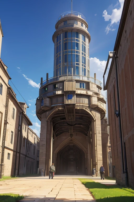 Research facilities for medieval Europe。A huge super-electromagnetic gun was placed in the center.。