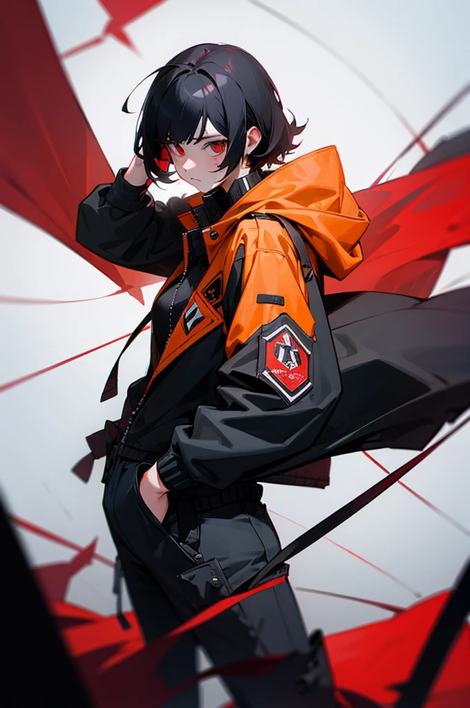 Female, Demon, Jacket, Black Hair, Marks