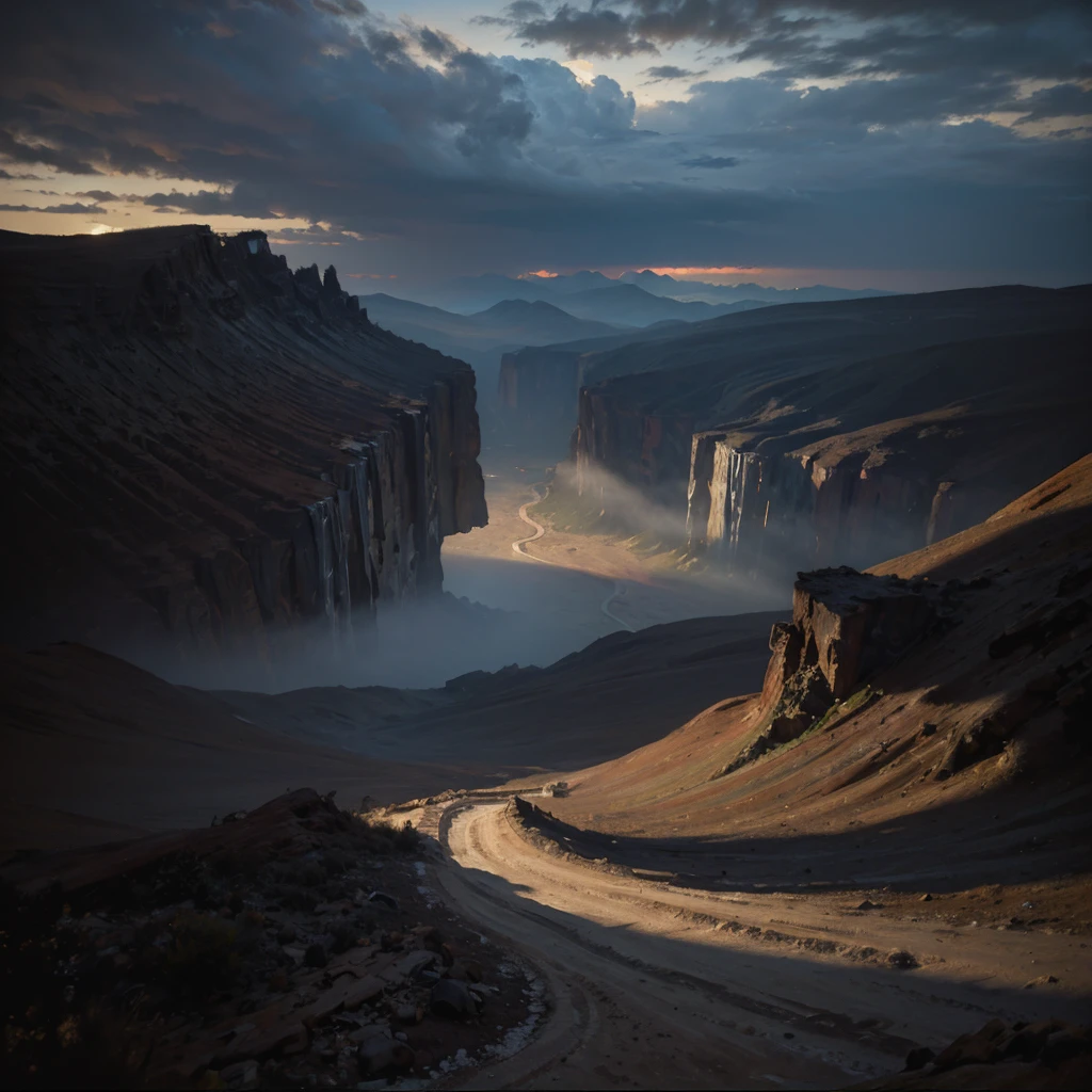 a desert scene with tents, a crack in the ground with people falling into it, detailed portrait, cinematic lighting, dramatic, moody colors, volumetric lighting, epic scale, extremely detailed, 8k, HDR, photorealistic, fantasy art, concept art, hyperrealistic, dramatic lighting, detailed textures, intricate details, atmospheric, epic, striking composition, vivid colors, dark colors, cinematic framing, dramatic shadows, dramatic contrast, volumetric fog, atmospheric haze, depth of field, cinematic camera angle, dramatic cinematography, chiaroscuro lighting, dramatic mood, fantasy landscape, surreal elements, photographic quality, hyper-detailed, masterpiece