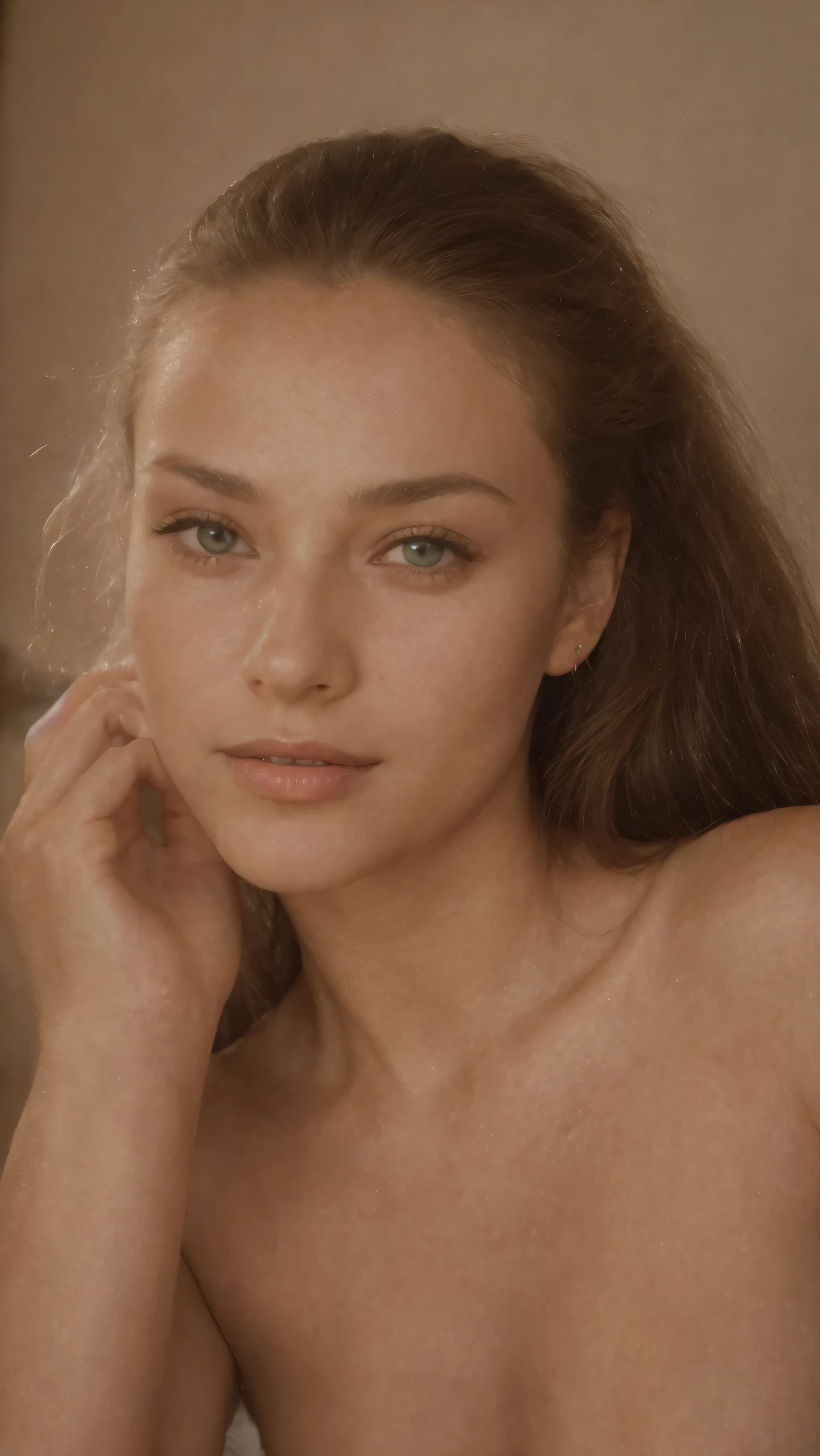 woman, smile, medium neck dress, warm light, shadows, Photograph of a 25 year old woman, (ambivalent facial expression), face looking at camera, full face, portrait, faces are visible more, and the eyes look straight, textured leather cloth, goosebumps, ash mermaid with blond brown long hair, Perfect eyes, realistic skin texture, too much sweat, (ektachrome), Velvia 100 color, shot with Leica T, hips, sharp focus on the subject and face, shot by Peter Lindbergh, bright, realistic look, indian tika on forehead, nose jewelry, African lips, red lipstick, pink slip, big breast, leather bra, leather short, masterpiece, best quality, 5. ((best quality)), ((masterpiece)), ((realistic)), portrait of a young scientists in a lab, (compassionate expression and professionalism:1.2), [caring green eyes], [scrubs and lab equipment], (busy lab environment:1.3), [research setting], (highlighting the dedication to research:1.2), [occupational realism], (8k resolution:1.2), realistic red lipstick, long and brod lips, little smile, realistic skin textures, details of model,