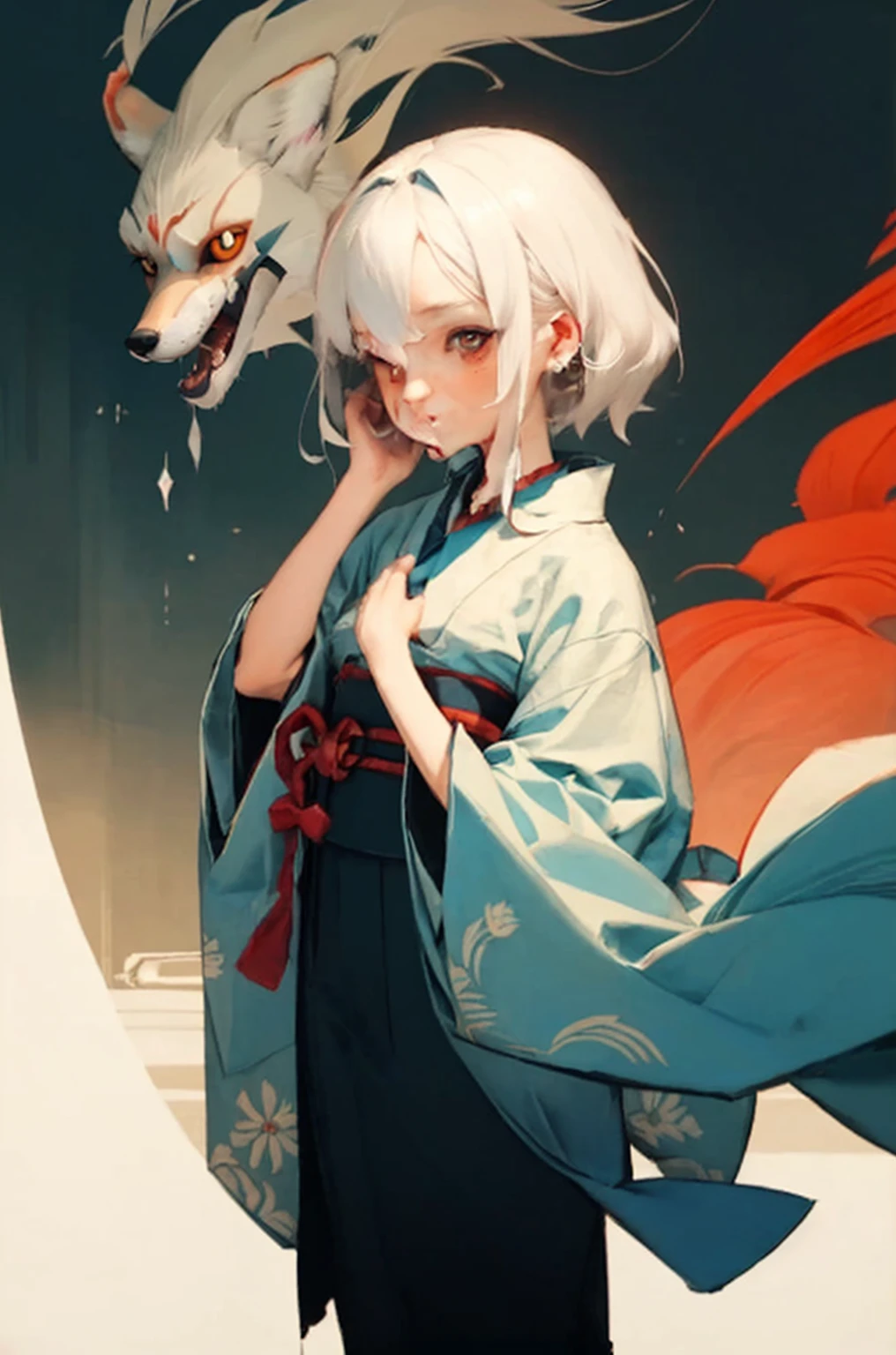 delete the fox, make her ears a bit pointy