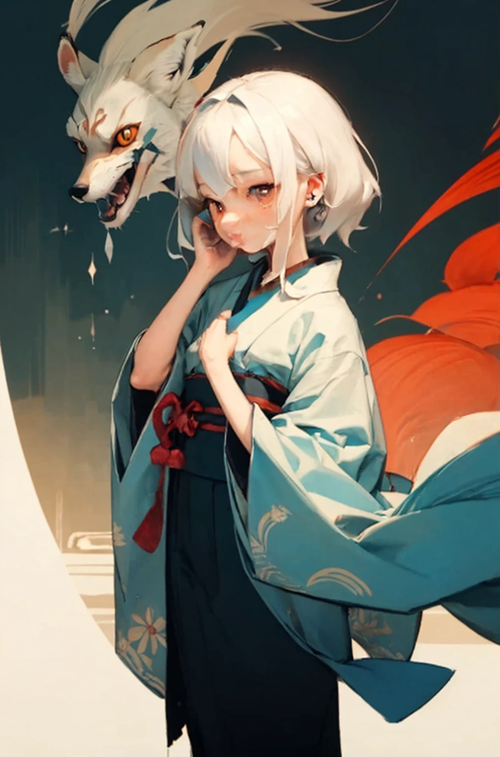 delete the fox, make her ears a bit pointy