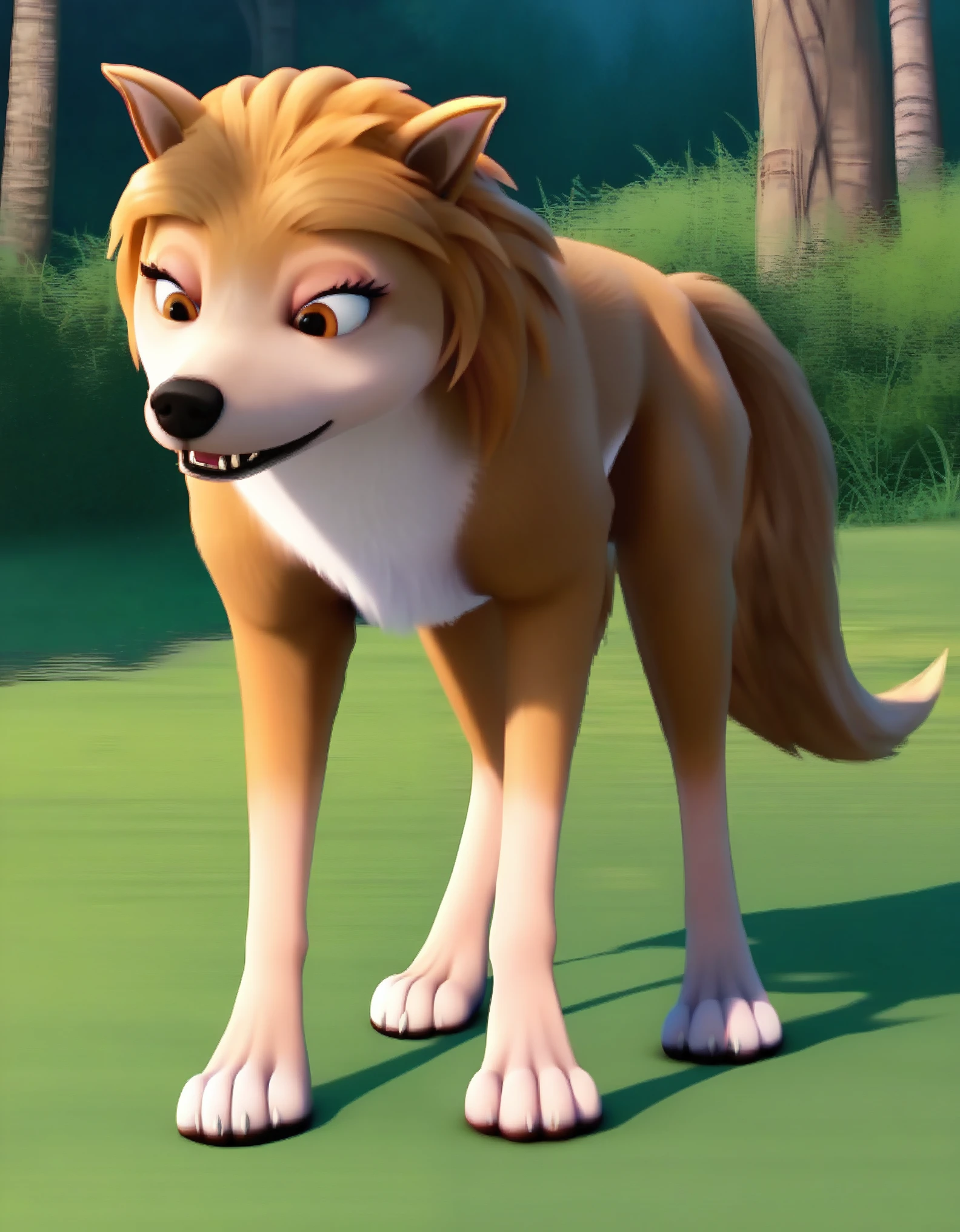 kate": 49, "wolf": 48, "full body": 17, "hair flower": 13, "feral": 49, "dark": 2, "blurry": 11, "solo": 43, "outdoors": 32, "black eyes": 14, "tree": 14, "no humans": 46, "animal focus": 35, "open mouth": 7, "brown eyes": 17, "night": 6, "animal": 27, "standing": 13, "indoors": 3, "looking back": 5, "hair ornament": 9, "sitting": 5, "smile": 4, "sky": 9, "cloud": 5, "blue sky": 7, "lying": 2, "carpet": 1, "rug": 1, "fireplace": 1, "looking at viewer": 8, "simple background": 3, "white background": 1, "yellow eyes": 2, "portrait": 3, "straight-on": 1, "day": 11, "fangs": 3, "grass": 8, "closed mouth": 4, "looking to the side": 1, "black background": 2, "collar": 1, "teeth": 3, "wide eyes": 1, "on back": 1, "rock": 4, "walking": 1, "road": 1, "looking away": 1, "facing away": 2, "shadow": 1, "watermark": 1, "wet": 1, "1girl": 2, "animal ears": 3, "rain": 1, "blurry background": 2, "orange eyes": 1, "nature": 4, "furry": 2, "forest": 1, "letterboxed": 1, "paws together": 1, "wide-eyed": 1, "fence": 1, "saliva": 1, "closed eyes": 1, "pointy ears": 1, "from side": 2, "blonde hair": 2, "transparent background": 1, "outline": 1, "checkered background": 1, "female focus": 1, "pink flower": 1