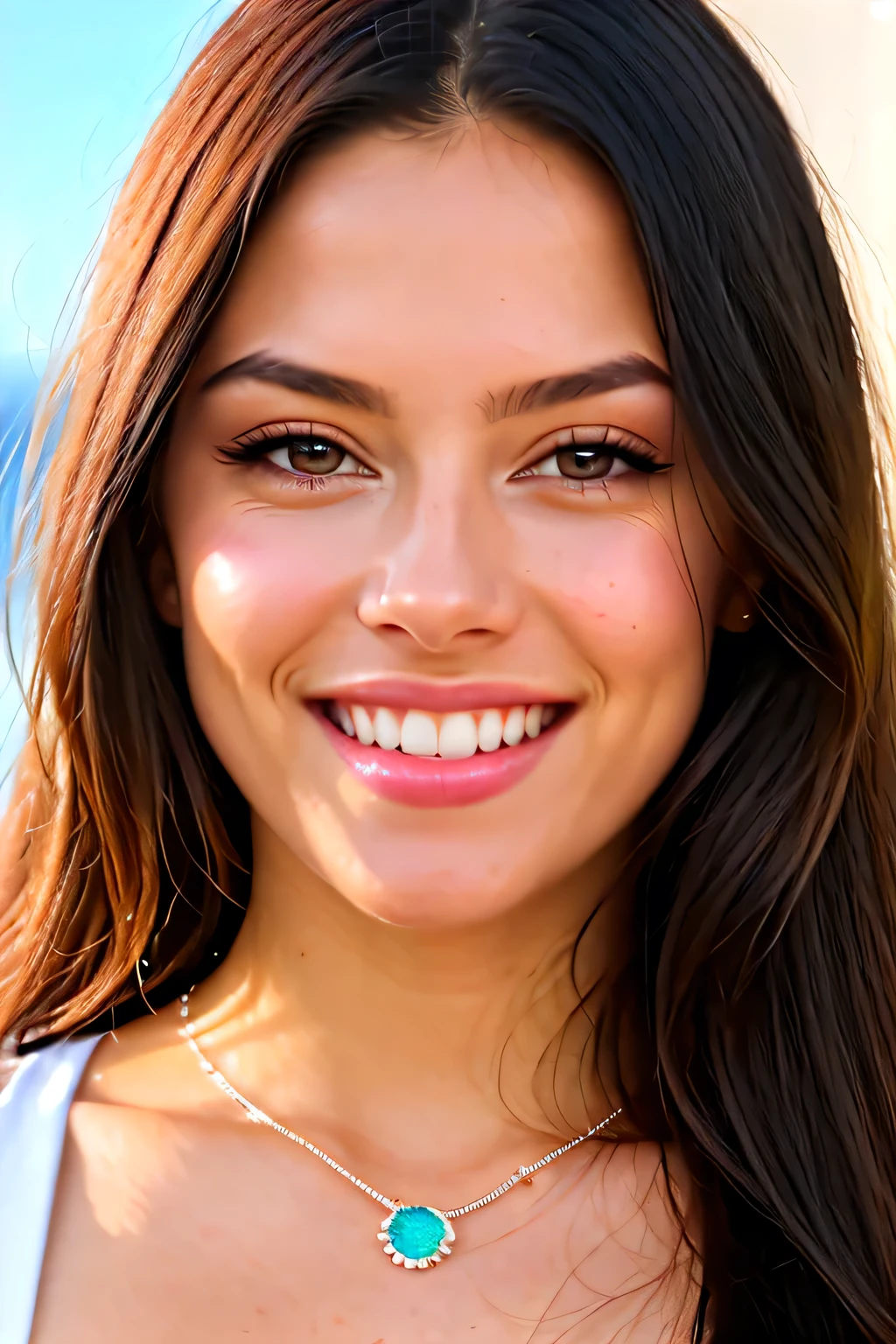 (sharp focus:1.2), photo, attractive young KariSweets , (beautiful face:1.1), ((wide set juicy breasts)), cleavage, detailed eyes, ((eyeshadow)), luscious lips, (cat eye makeup:0.85), (smile:1.2), wearing (bikini:1.2) on a (beech:1.2). (moody lighting:1.2), depth of field, bokeh, 4K, HDR. by (James C. Christensen:1.2|Jeremy Lipking:1.1).