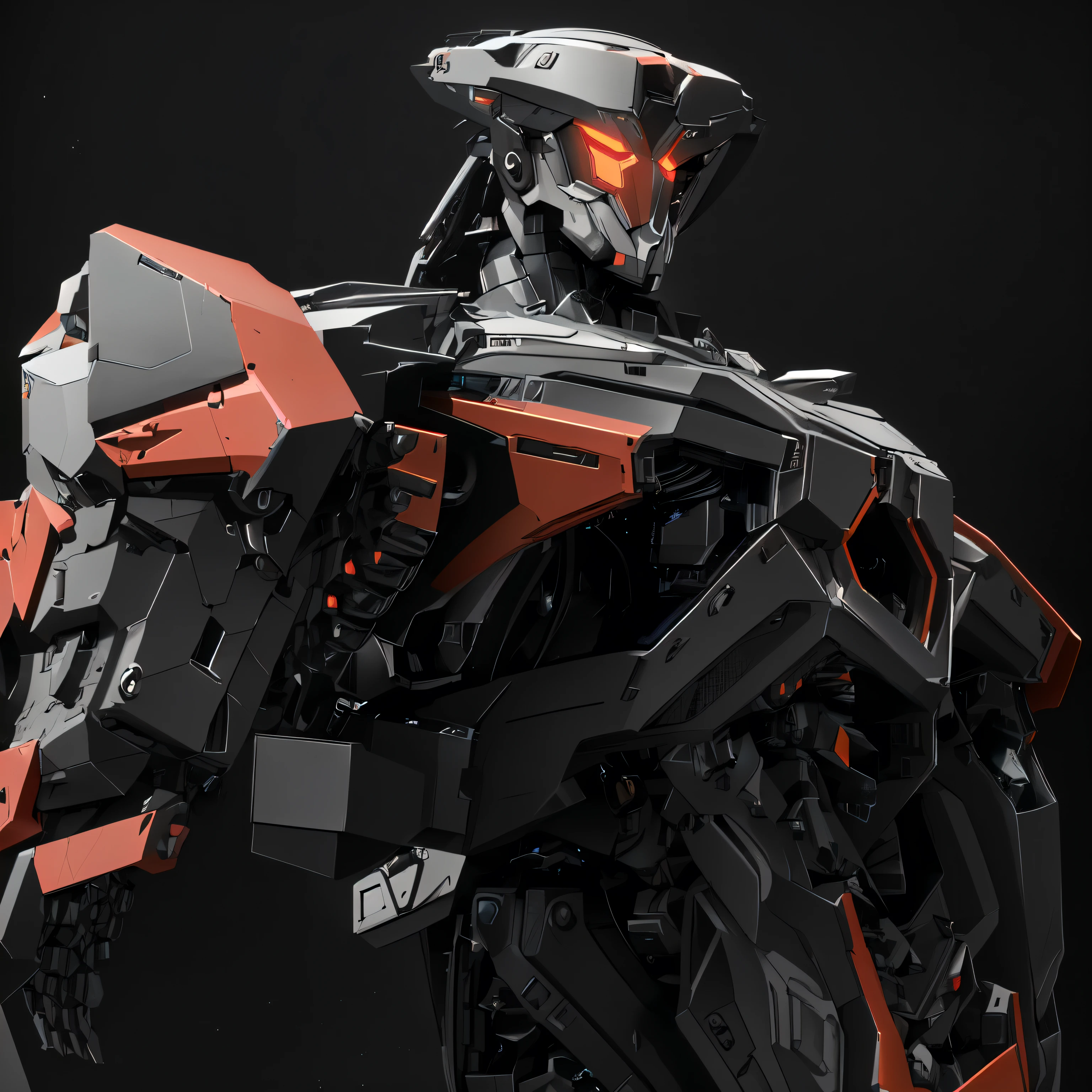 araf robot with helmet standing in front of a black background, futuristic mech robot, hard surface concept art, Octane 3d rendering concept art, final octane rendering, concept design art octane render, greg rutkowski octanagem render, daniel maidman octane rendering, concept art octane rendering, 3d render octane, 8k octane 3D rendering, 3d rendering octane
