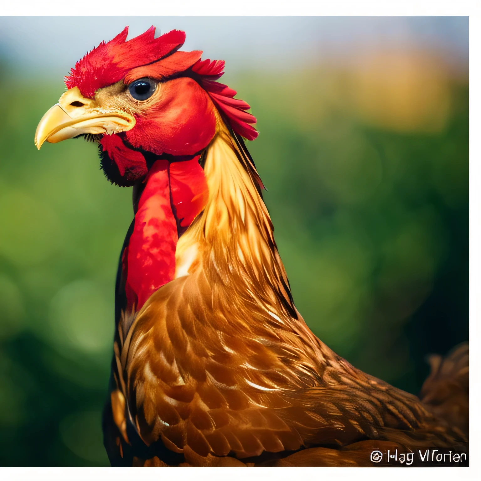 chicken, red, photograph, Long neck, high quality