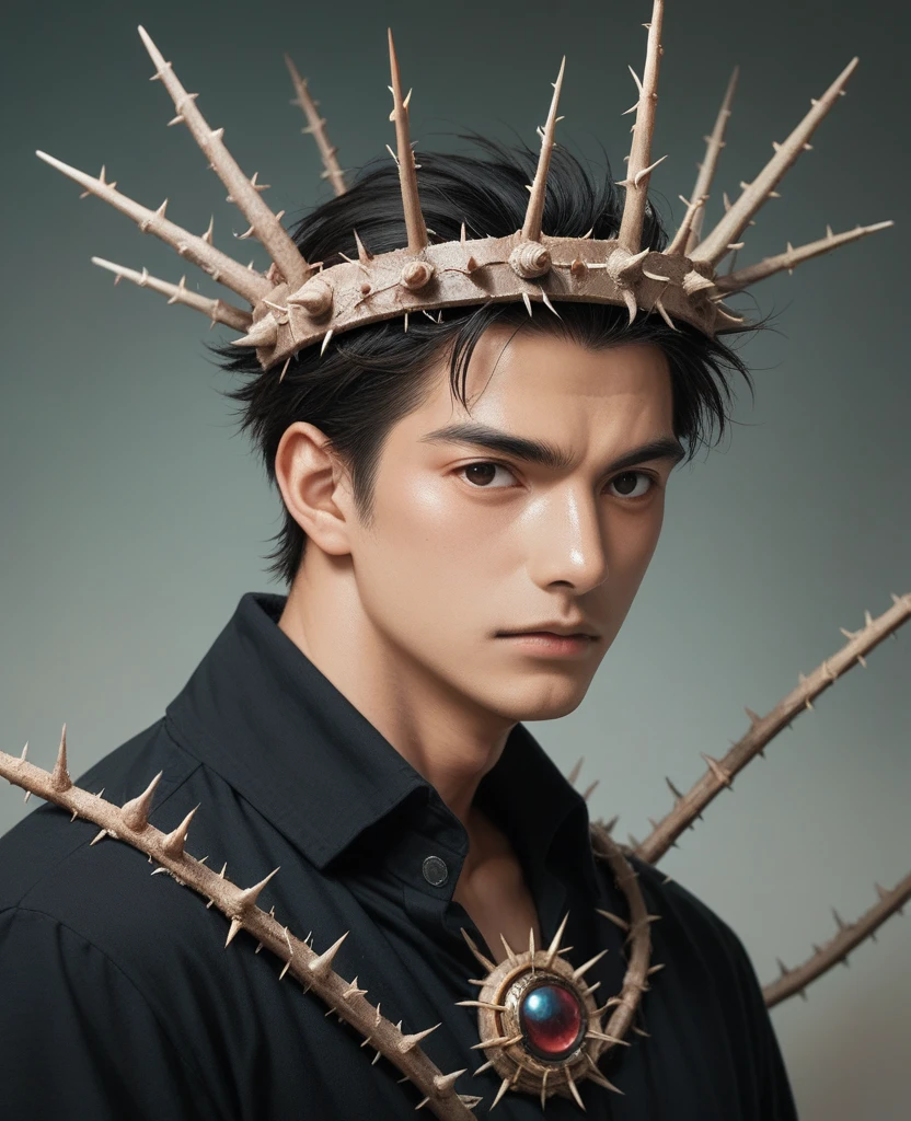 a man with a crown of thorns on his head, by Kentaro Miura