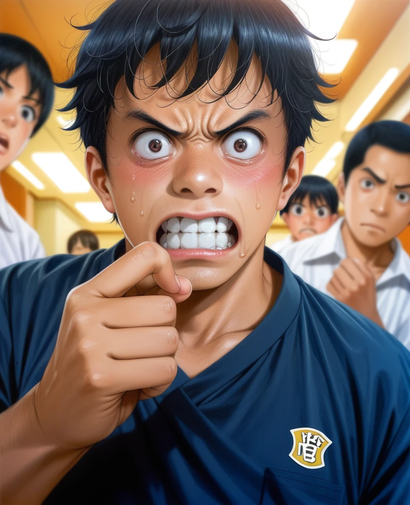 in Furious manga, by Hirohiko Araki, from Furious, Furious manga, dynamic guidance art, Katsuhiro Otomo and Junji Ito, by Kentaro Miura, Frenetic art style, by Yoshihiko Wada, by Yumihiko Amano