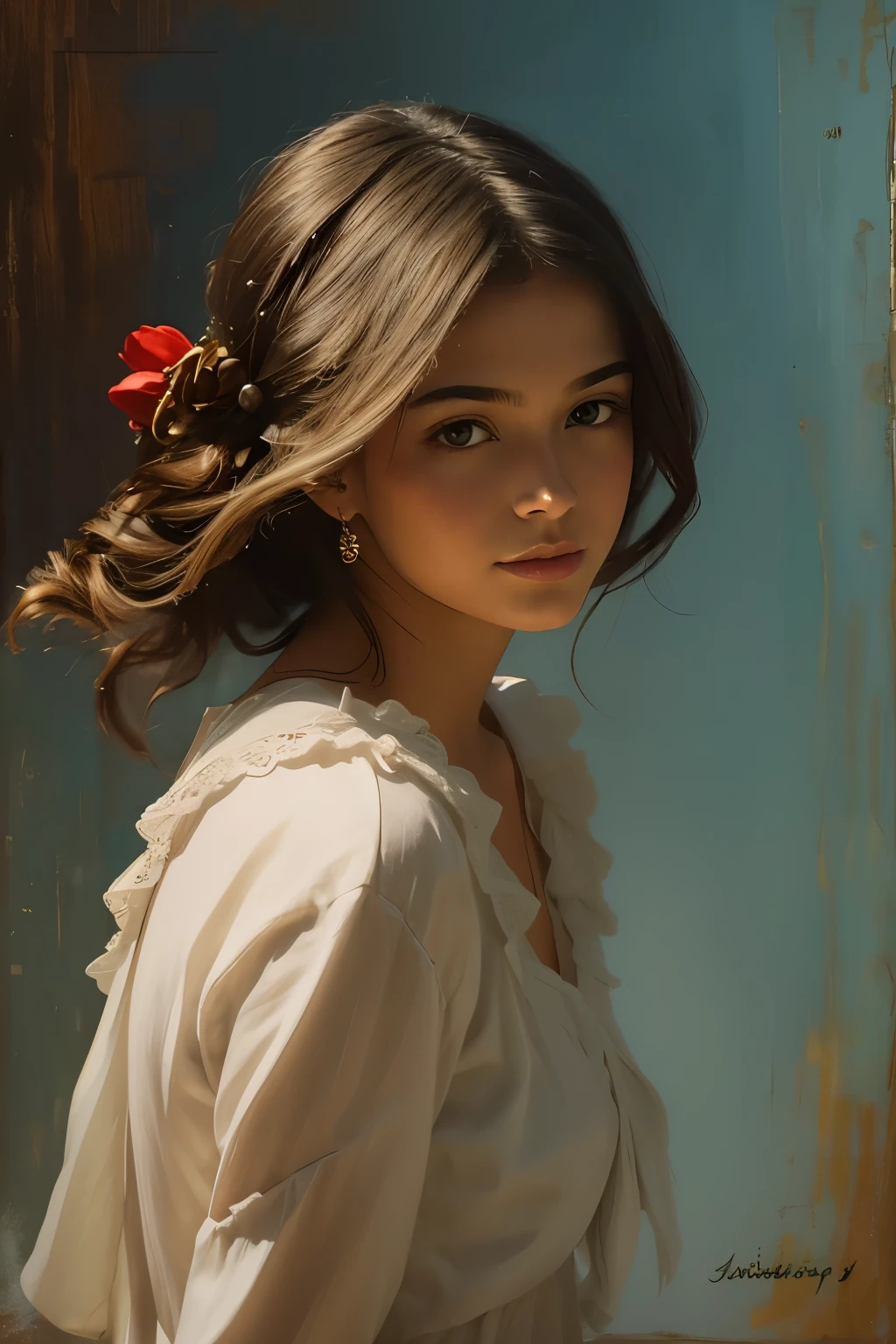 a part of her hairs
