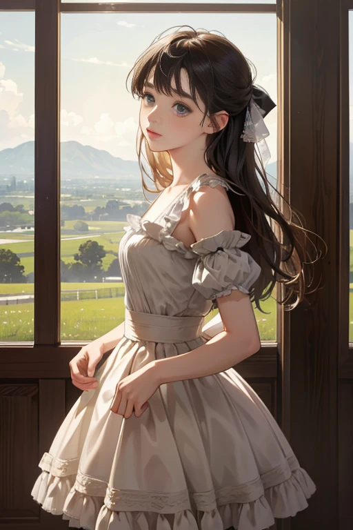 (Highest quality、 8k 、masterpiece、High resolution)、Edgar Degas、Dancer、Valley、whole body、15 year old girl、cute、Realistic、Realistic、Official Art、Detailed CG、